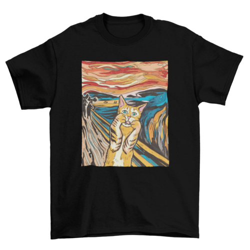 تيشيرت "صرخة القطوة" الرهيب قطن %100
